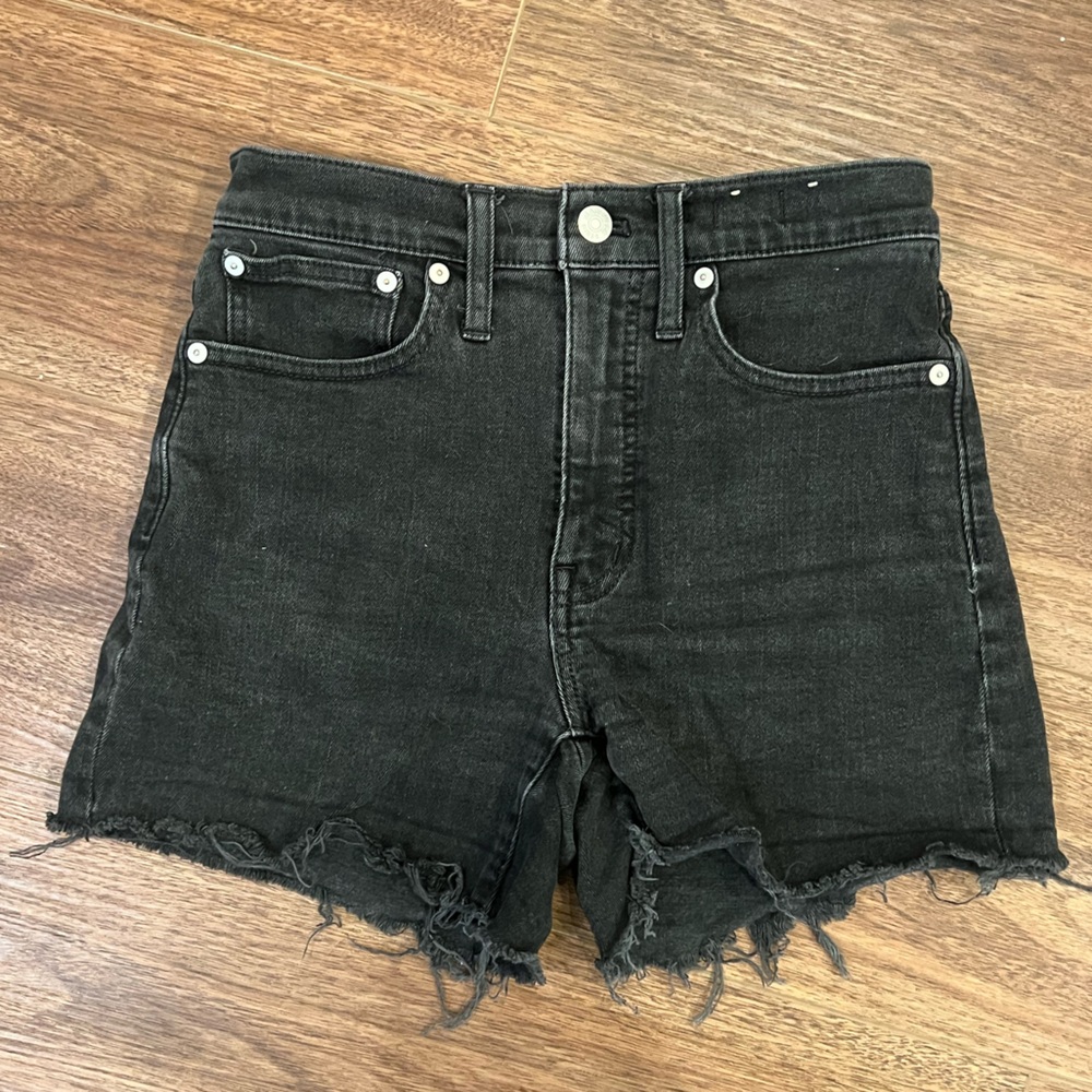 Madewell High-Rise Black Denim Short